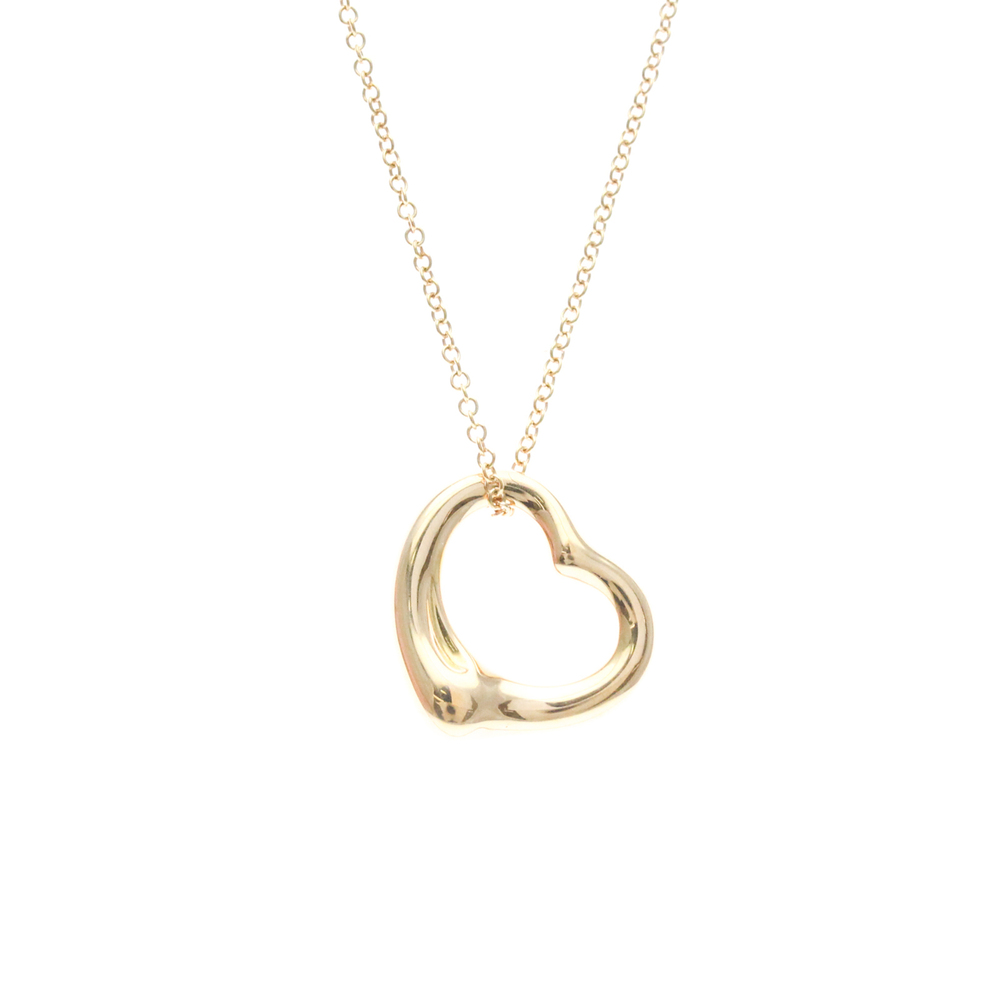 Tiffany Open Heart Necklace Pink Gold (18K) No Stone Men,Women Fashion Neckla...